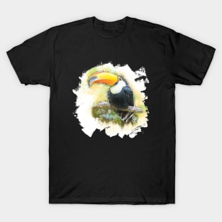 Toucan Toco Bird Animal Wildlife Forest Jungle Nature Watercolor T-Shirt